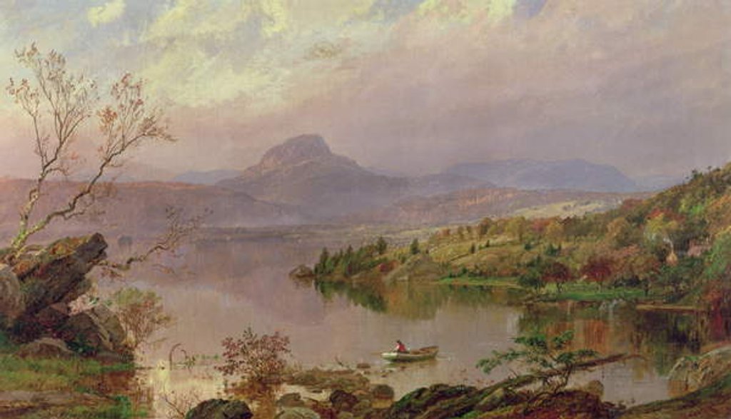 Detail of Sugarloaf from Wickham Lake, 1876 by Jasper Francis Cropsey