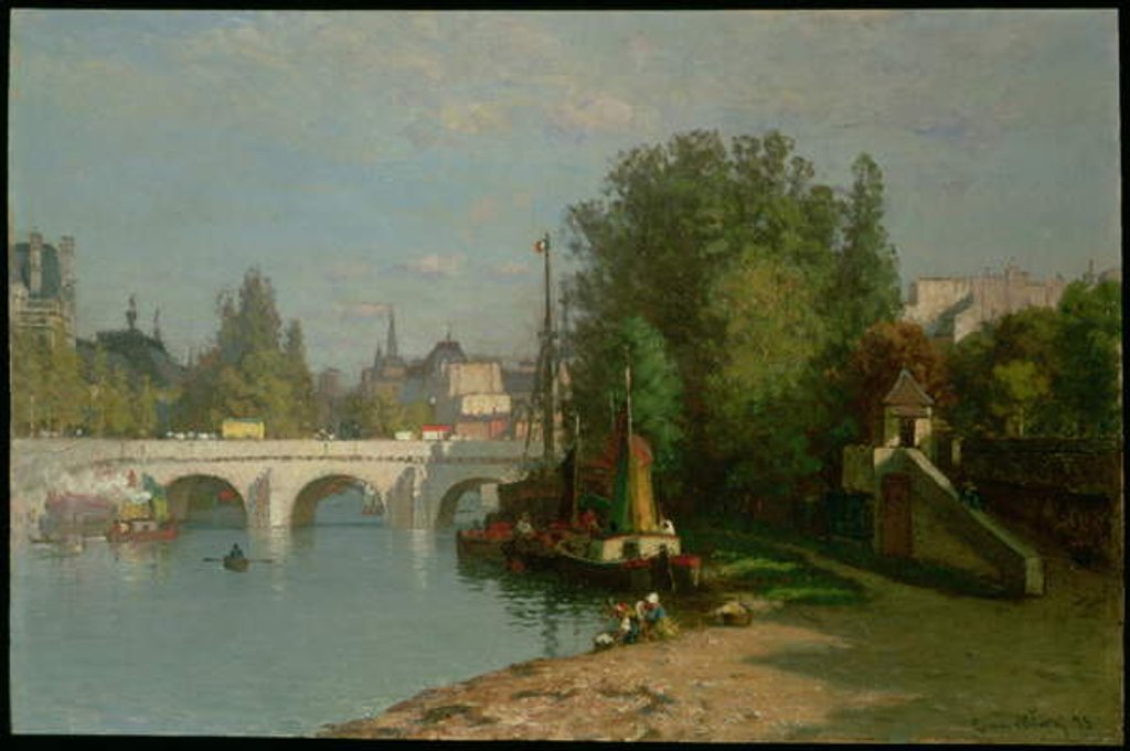 Detail of Pont du Carrousel, 1895 by John Joseph Enneking