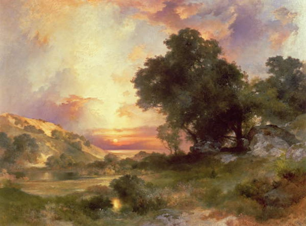 Detail of Landscape, 1920 by Thomas Moran