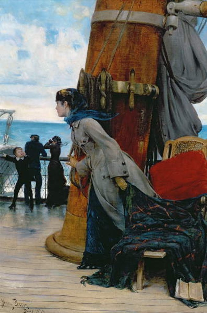 Detail of Cross Atlantic Voyage, 1879 by Henry Bacon