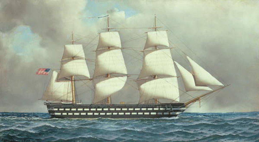 Detail of U.S. Ship of the Line, c.1916 by Antonio Jacobson