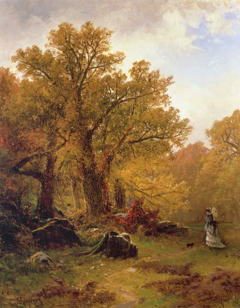 Detail of Autumn Stroll by Alfred Thompson Bricher
