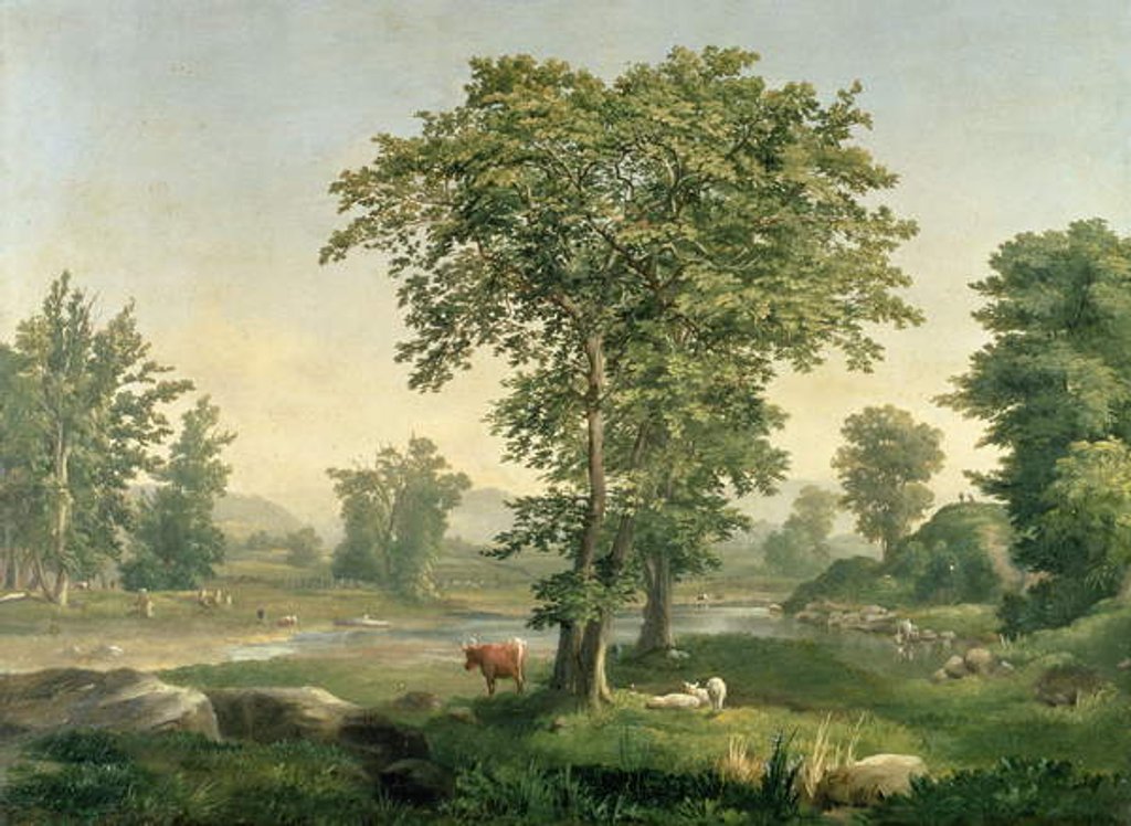 Detail of Landscape, 1846 by George Snr. Inness