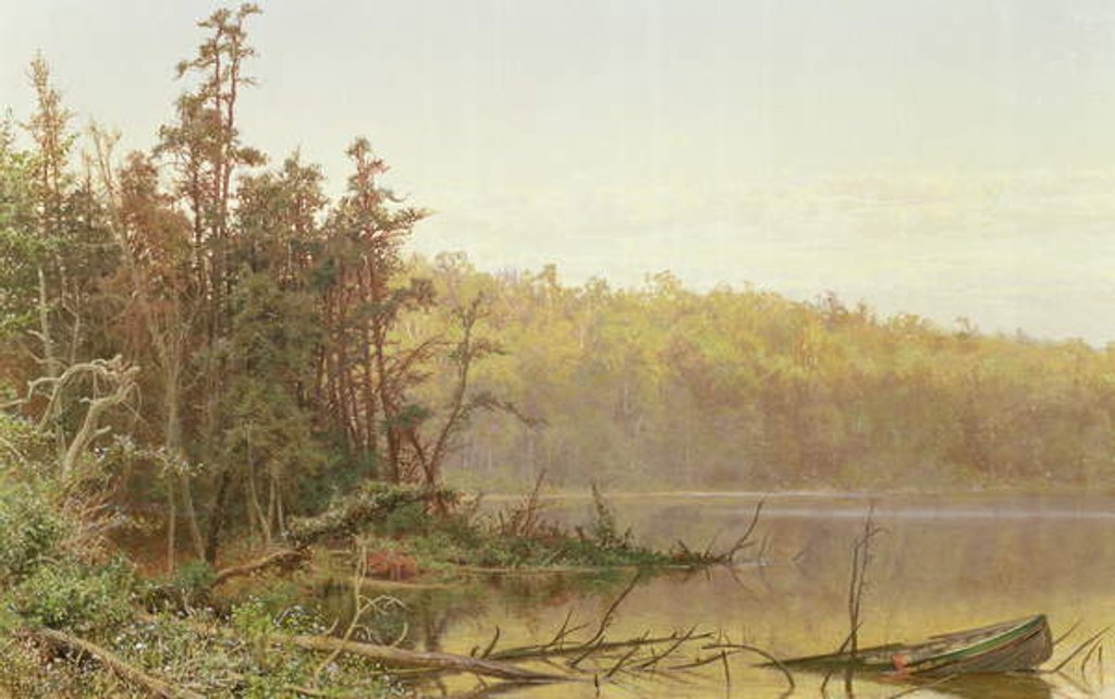 Detail of Evening on the Severn, 1874 by Hugh Bolton Jones