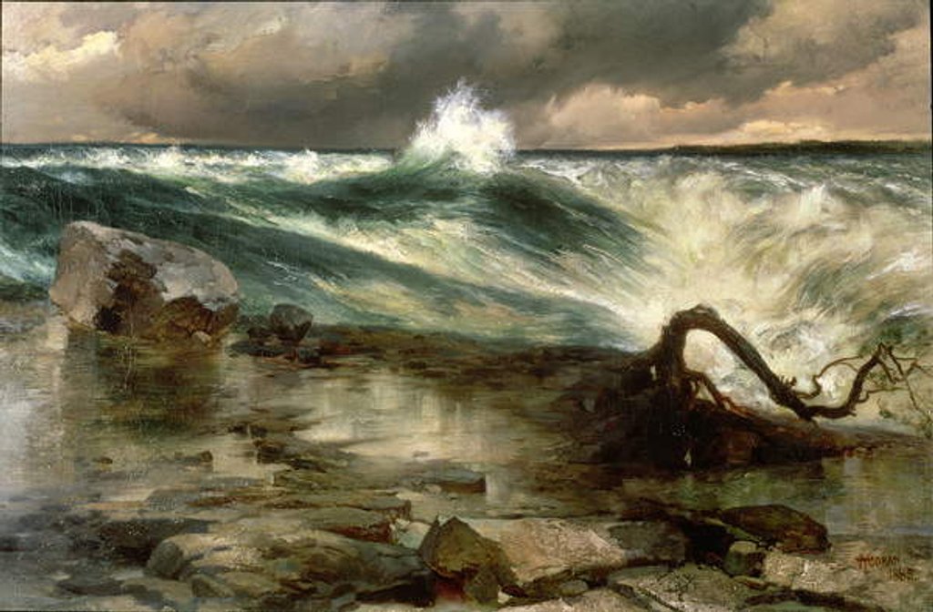 Detail of The Rapids Above Niagara by Thomas Moran
