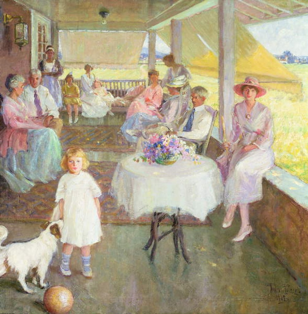 Detail of Family Gathering, 1919 by Pauline Palmer