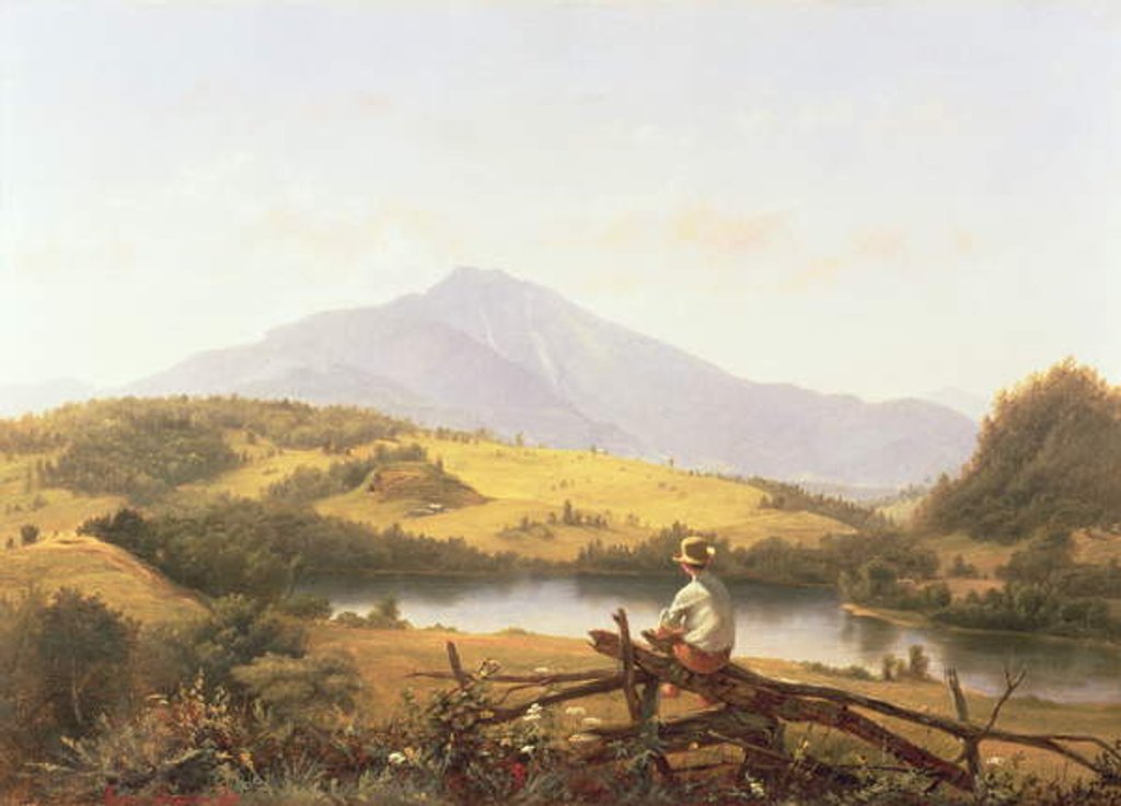 Detail of Mount Mansfield, Vermont, 1861 by Jerome Thompson