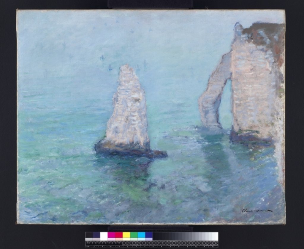 Detail of The Rock Needle and the Porte d'Aval, c.1885 by Claude Monet