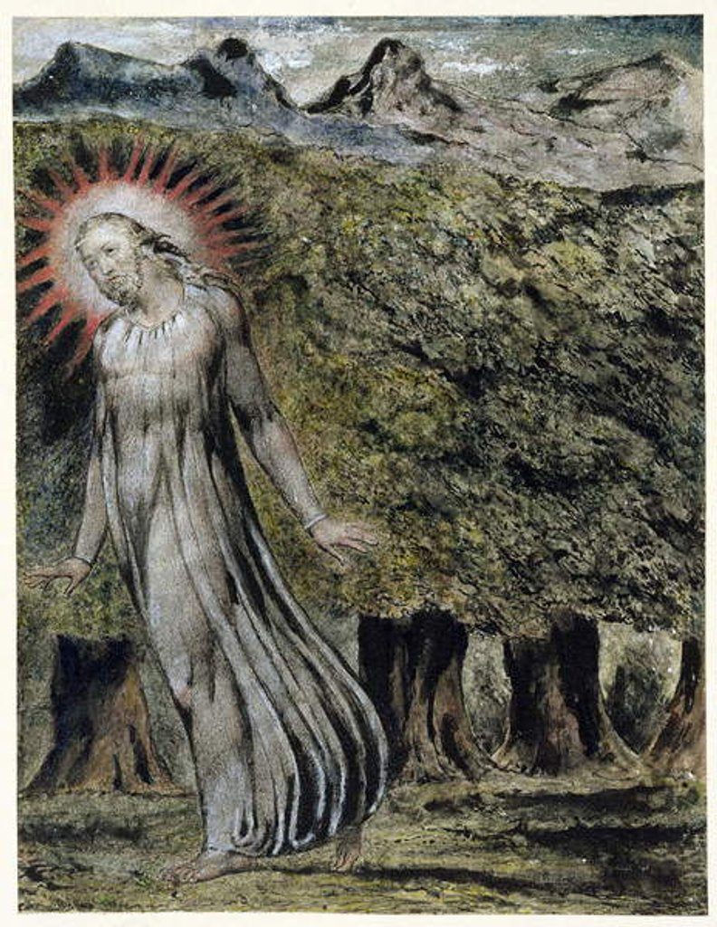 Detail of A Prophet in the Wilderness by William Blake