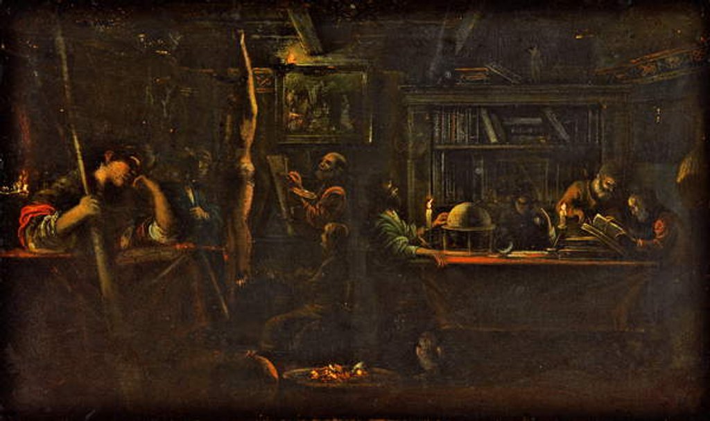 Detail of Minerva as patroness of Arts and Sciences, 1600-05 by Adam Elsheimer