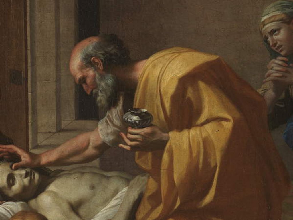 Detail of Extreme Unction by Nicolas Poussin