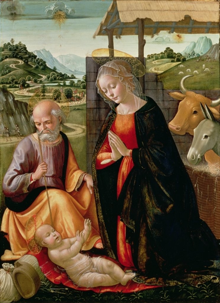Detail of The Nativity by Domenico Ghirlandaio