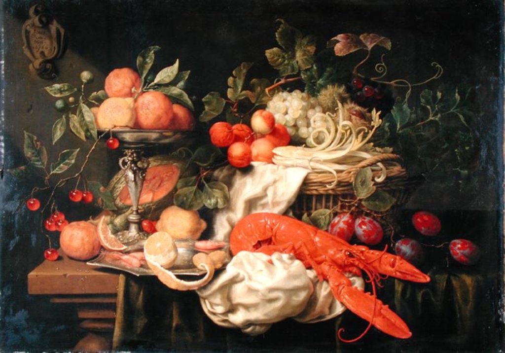 Detail of Still Life with Lobster, 1660 by Joris van Son