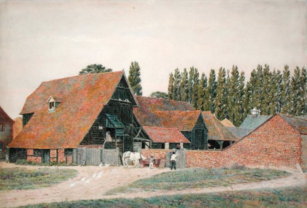Detail of Farm Buildings, Dorchester, Oxfordshire by George Price Boyce