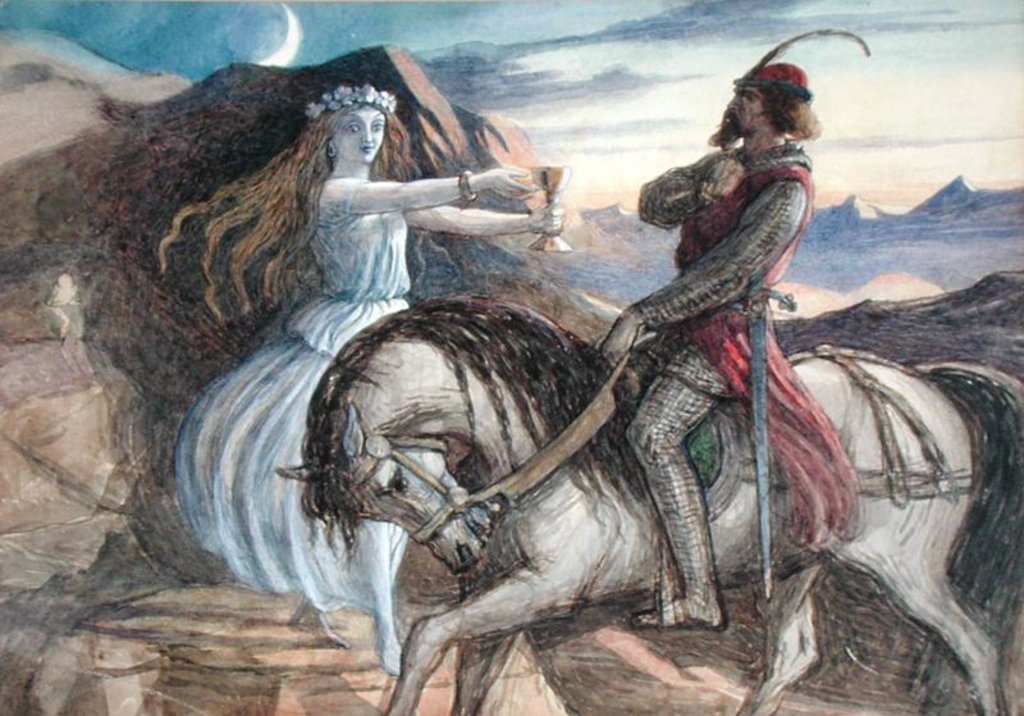 Detail of A Fairy and a Knight by Richard Doyle