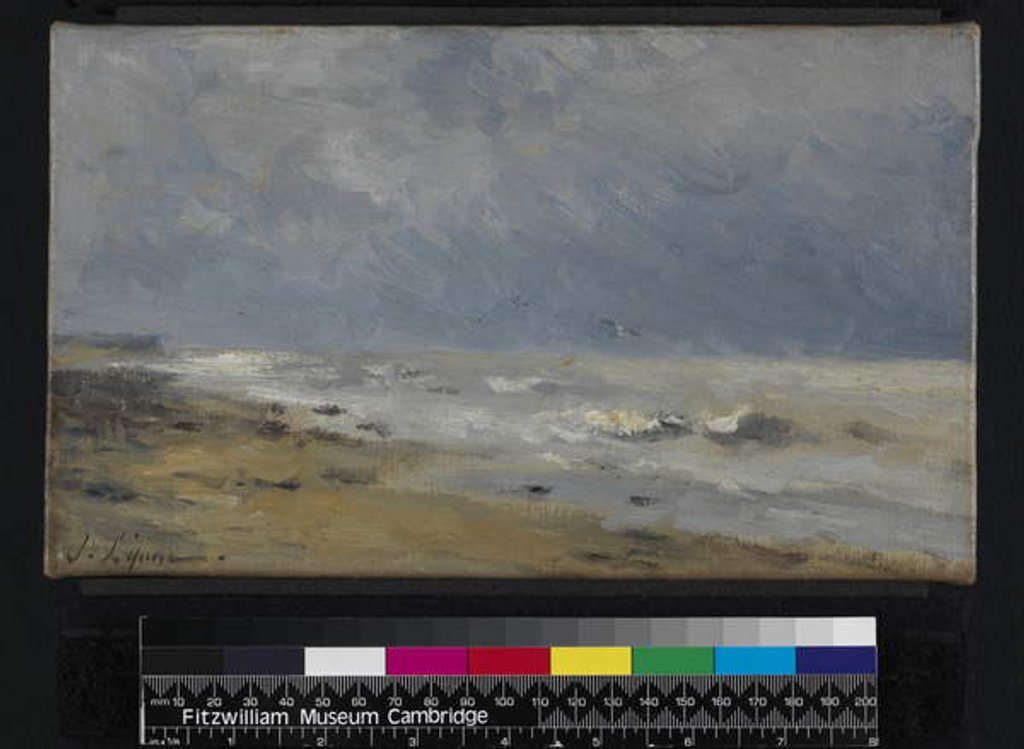Detail of The Coast of Normandy by Stanislas Victor Edouard Lepine
