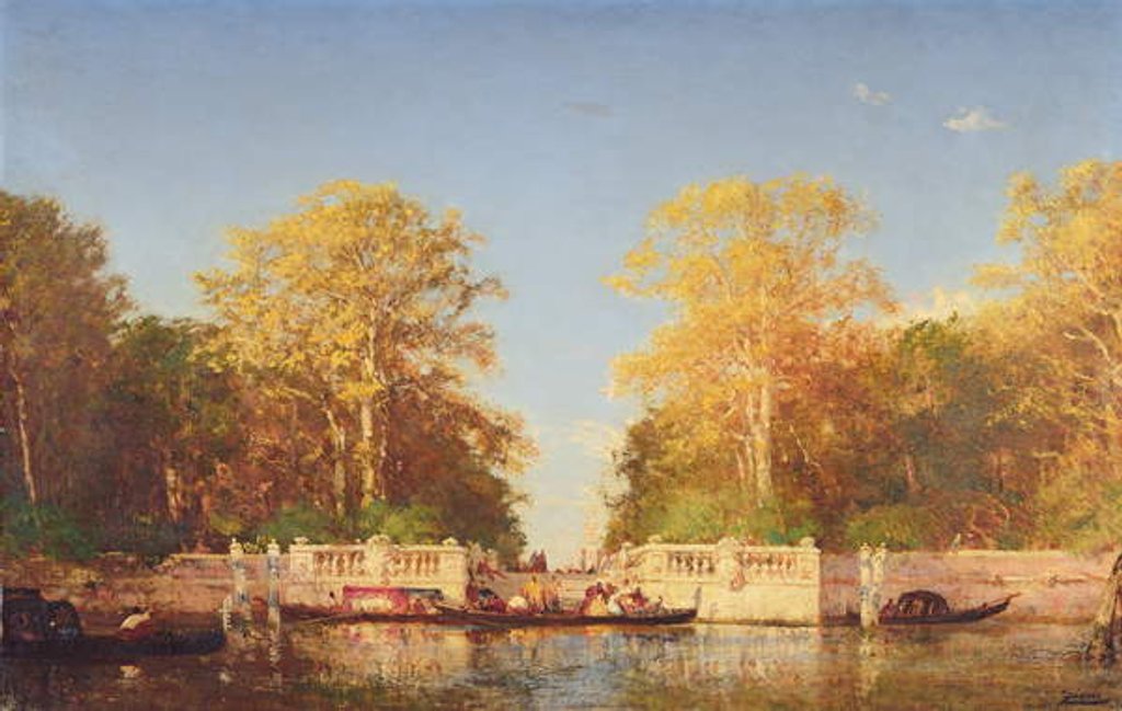 Detail of A View in Venice by Felix Ziem