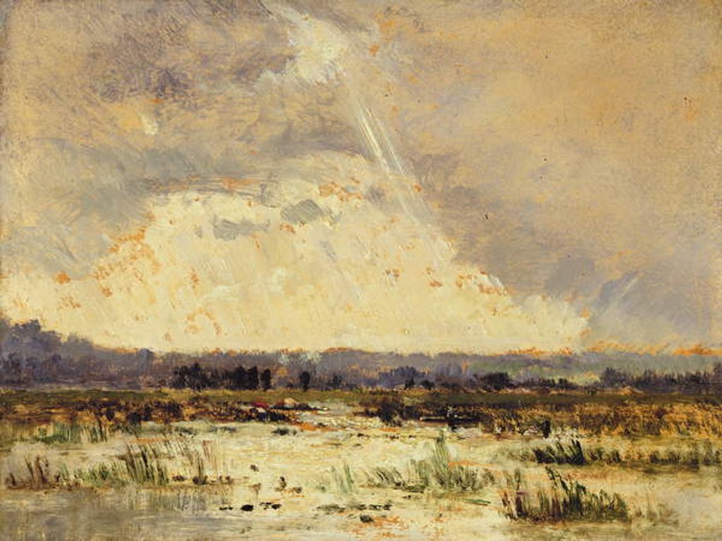 Detail of The Marsh in the Souterraine, 1842 by Theodore Rousseau