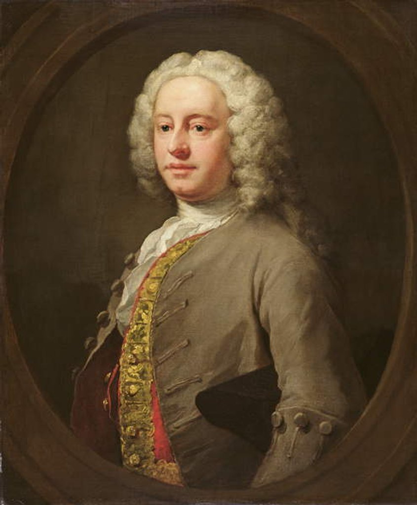 Detail of Portrait of an Unknown Man, cc.1740 by William Hogarth