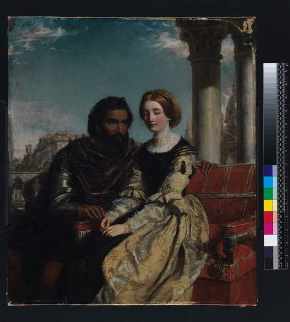 Detail of Othello and Desdemona, c.1840/56 by William Powell Frith