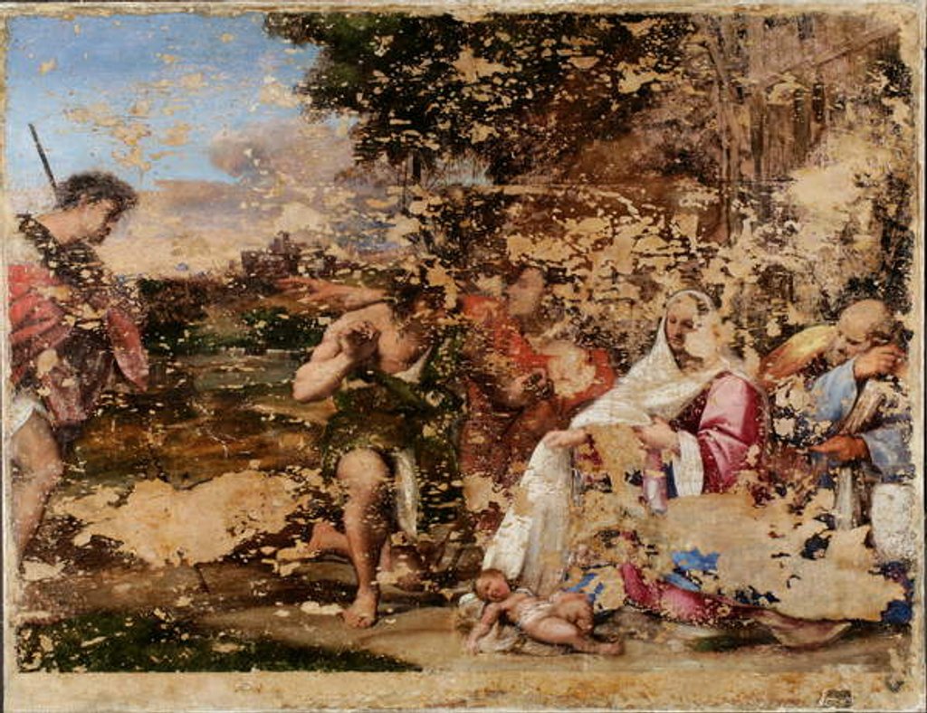 Detail of Adoration of the Shepherds 1510 by Sebastiano del (c.1485-1547) Piombo