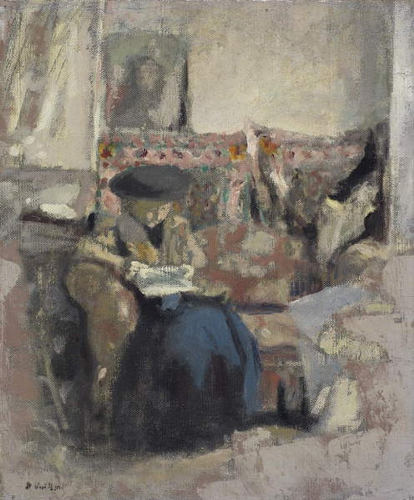 Detail of La liseuse au coussin, c.1905 by Edouard Vuillard