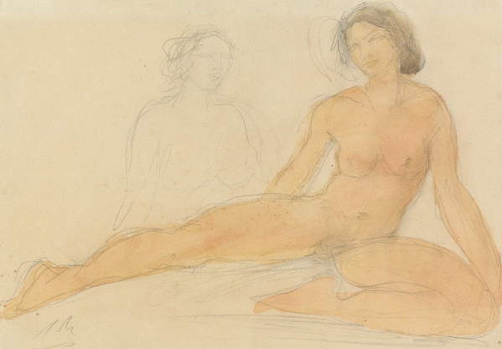 Detail of Two seated nudes by Auguste Rodin