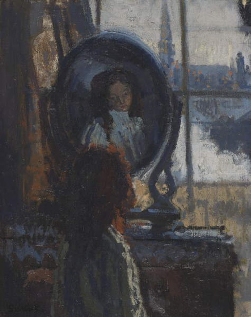 Detail of Girl at a looking-glass, little Rachel, 1907 by Walter Richard Sickert