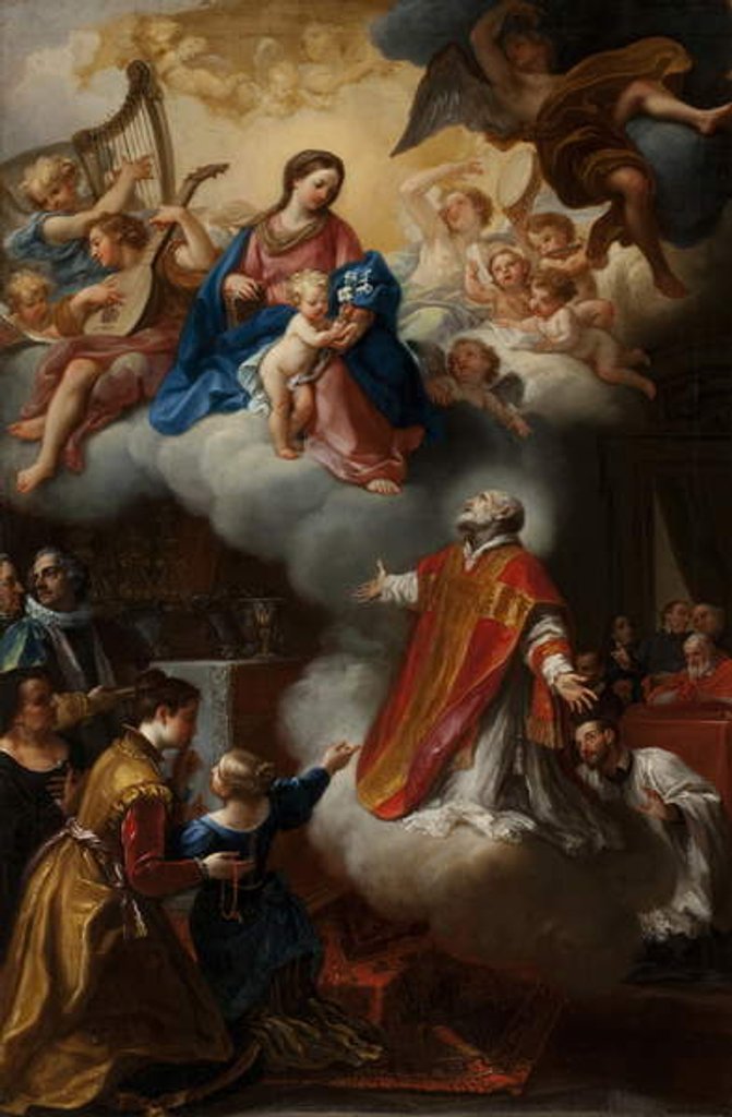 Detail of The Vision of St. Philip Neri, 1721 by Marco Benefial