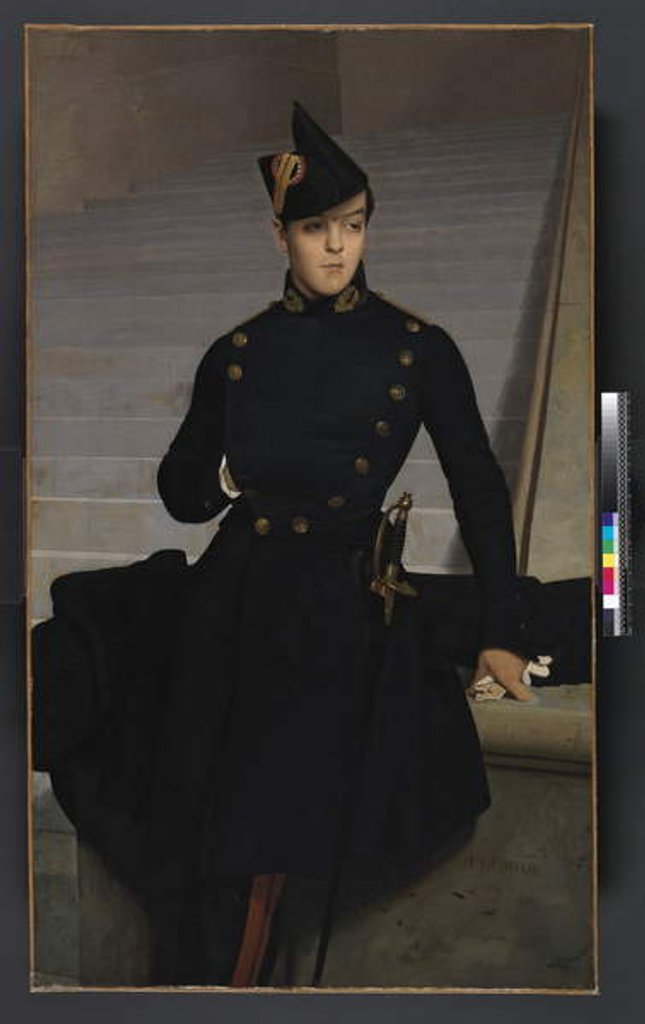 Detail of Portrait of Claude-Armand Gérôme, brother of the artist, 1948 by Jean Leon Gerome