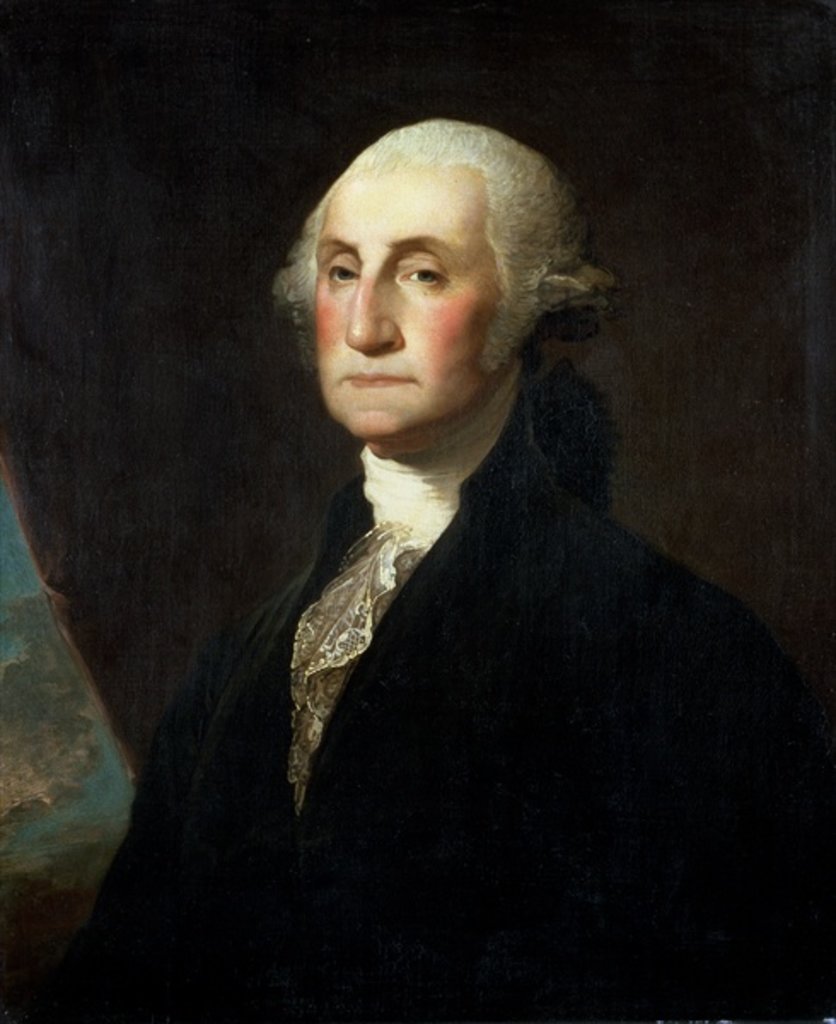 Detail of Portrait of George Washington, before 1801 by Gilbert Stuart
