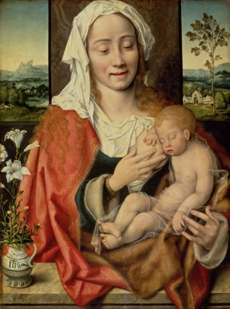 Detail of Madonna and Child, c.1525-30 by Joos van Cleve