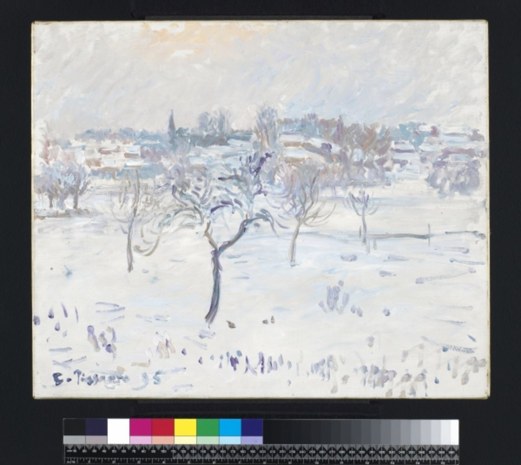 Detail of Snowy Landscape at Eragny with an Apple Tree, 1895 by Camille Pissarro