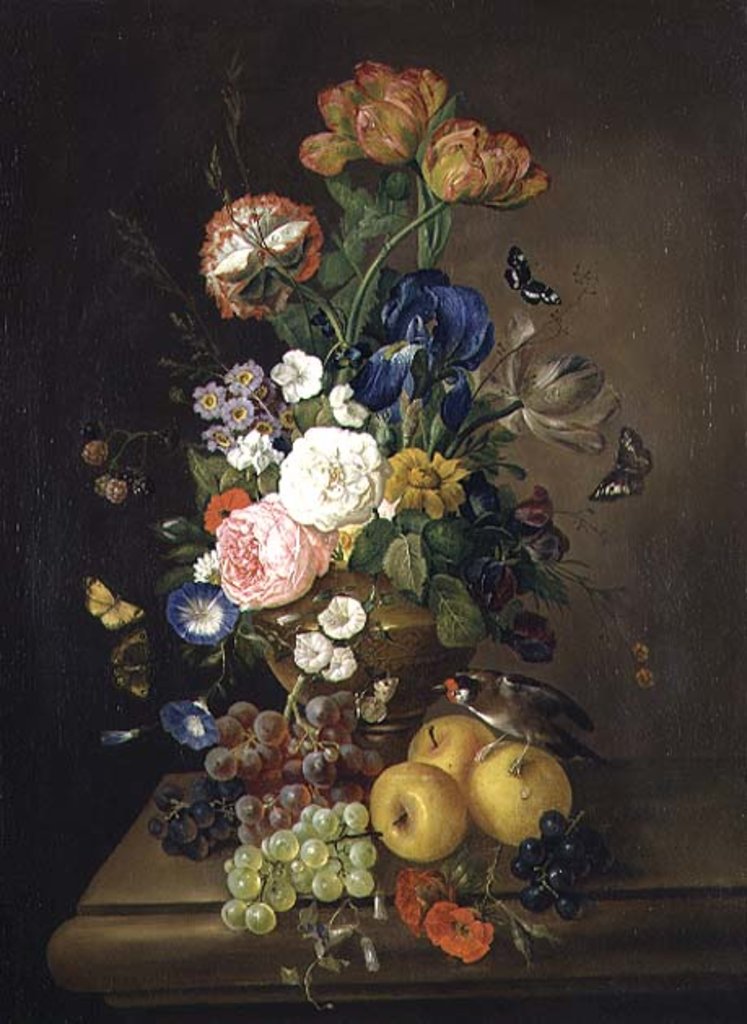 Detail of Vase of Flowers, c.1790s by Mary Moser
