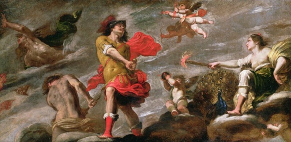 Detail of Juno and Mars, c.1650 by Giovanni Battista Carlone