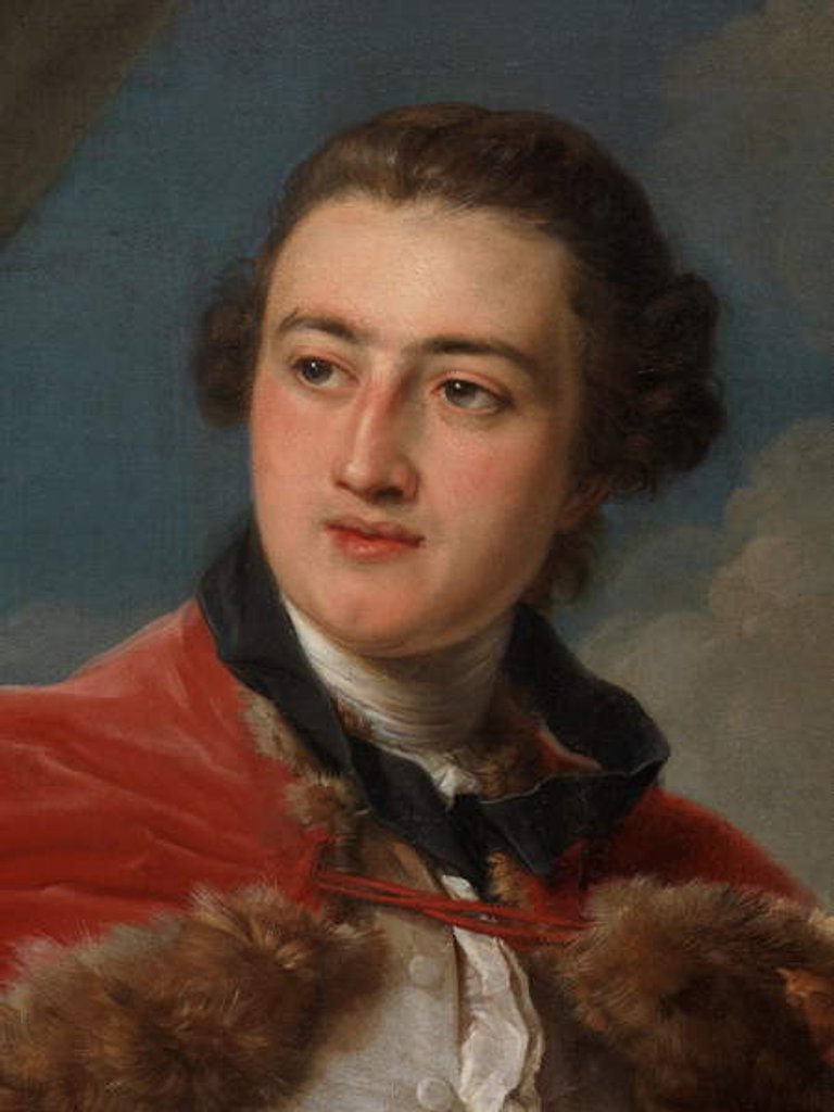 Detail of The 7th Earl of Northampton, 1758 by Pompeo Girolamo Batoni