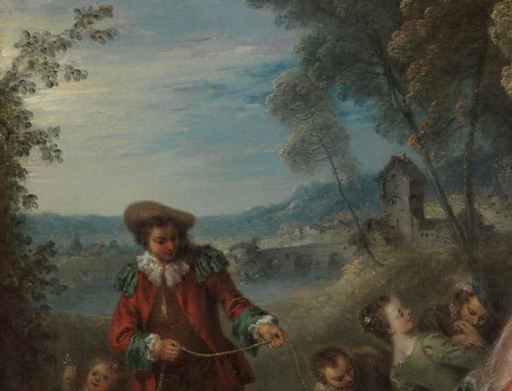 Detail of La Balançoire, before 1736 by Jean-Baptiste Joseph Pater