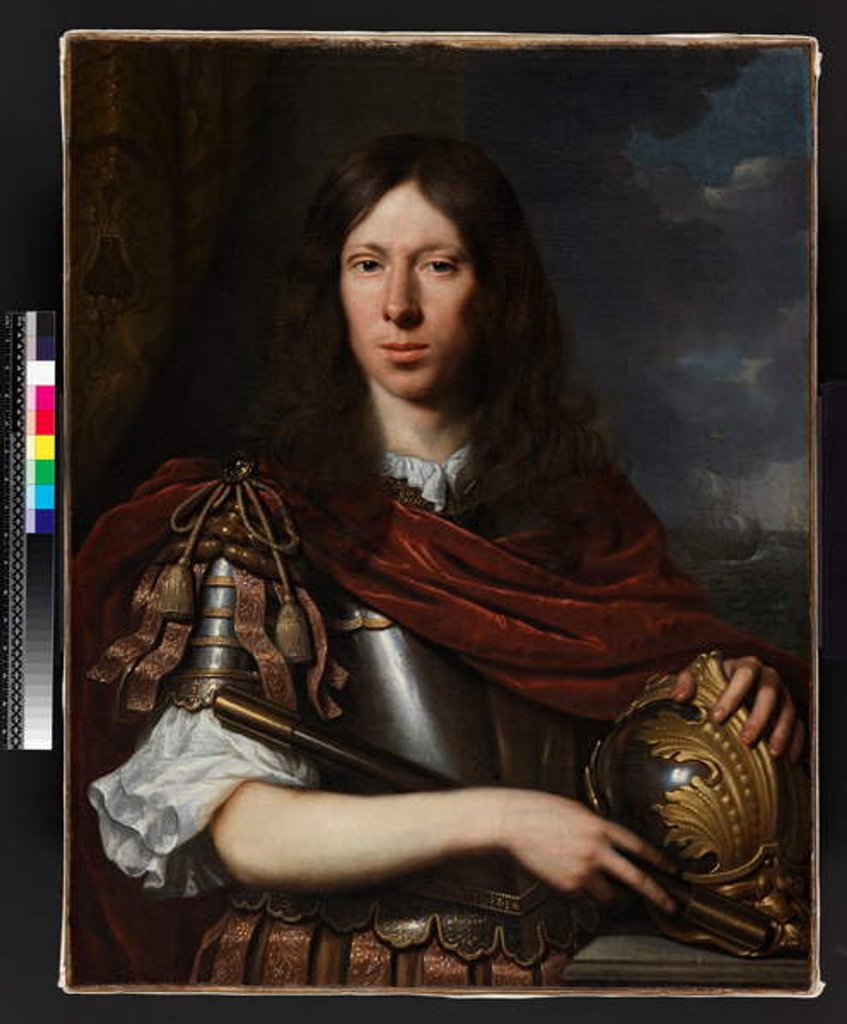 Detail of Gentleman with Helmet, before 1690 by Pieter Nason