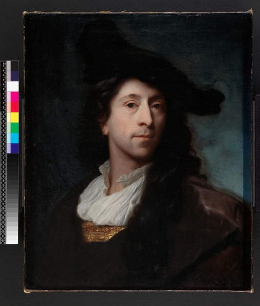 Detail of Self portrait, before 1706 by Godfried Schalcken