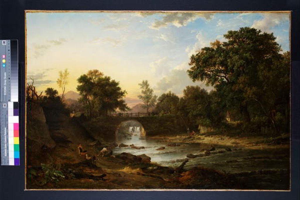 Detail of A view of the Douglas Bridge near Inverary, Argyllshire, 1818 by Patrick Nasmyth