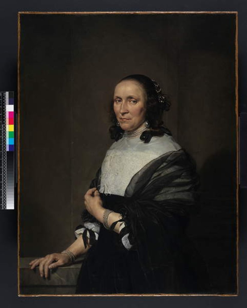 Detail of Portrait of a woman, 1660 by Jan de Bray