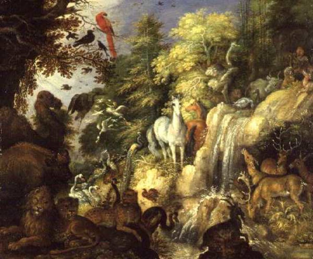 Detail of Orpheus with Birds and Beasts, 1622 by Roelandt Jacobsz. Savery