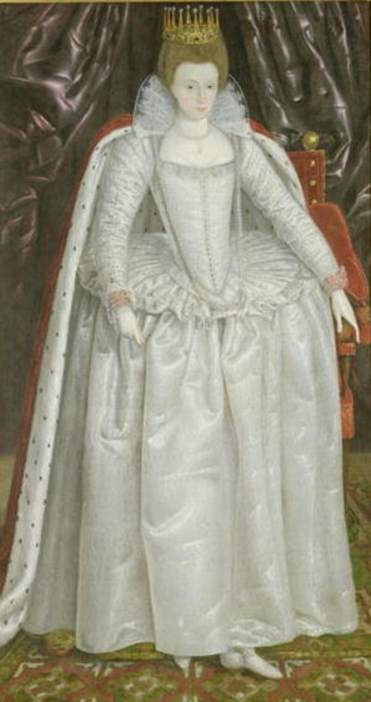 Detail of Portrait of Elizabeth Vernon, Countess of Southampton, c.1603 by English School