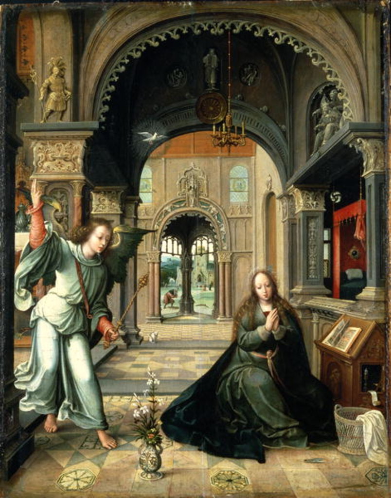 Detail of The Annunciation, early 16th century by Bernart van Orley