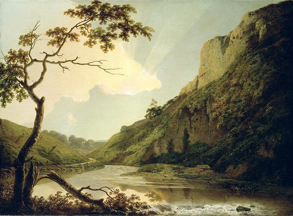 Detail of Matlock Tor, c.1778-80 by Joseph Wright of Derby