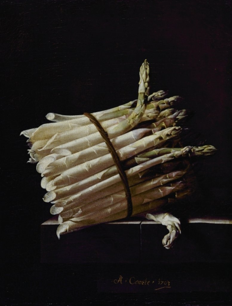 Detail of Bunch of Asparagus, 1703 by Adrian Coorte