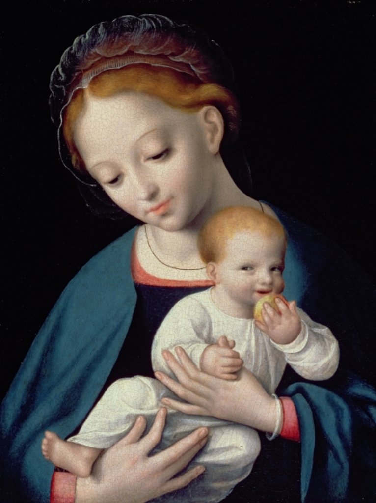 Detail of Virgin and Child by Cornelis van Cleve