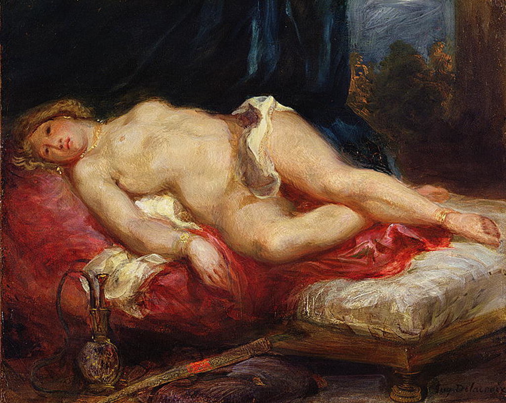 Detail of Odalisque, c.1825 by Ferdinand Victor Eugene Delacroix
