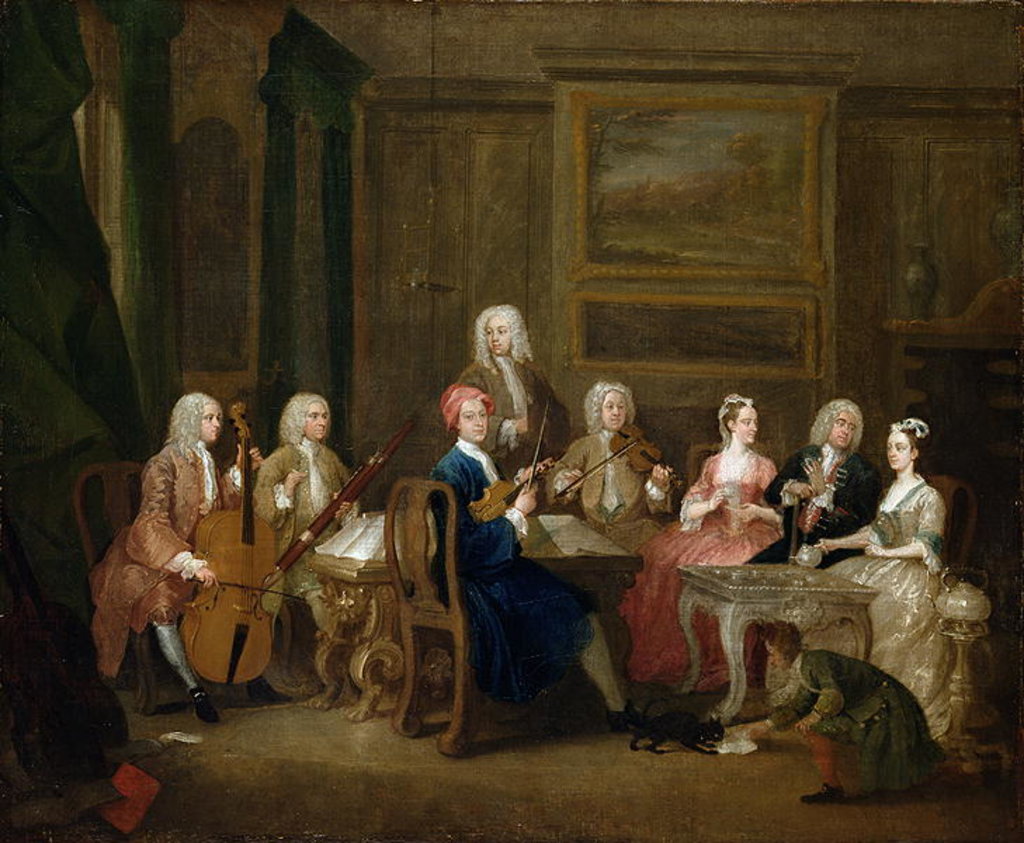 Detail of A Musical Party: the Mathias Family, c.1730 by Gawen Hamilton