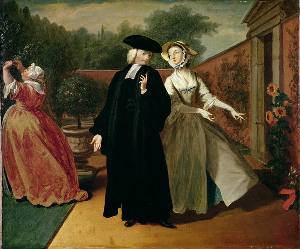 Detail of Pamela shows Mr Williams a hiding place for her letters, from `Pamela: or Virtue Rewarded' by Samuel Richardson published 1740, c.1744 by Joseph Highmore